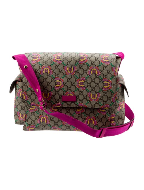 Gucci GG Supreme Canvas Butterfly Diaper Bag w/ Changing Pad