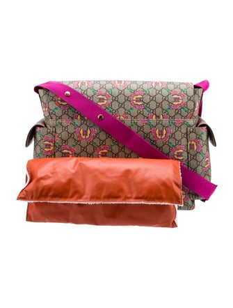 Gucci GG Supreme Canvas Butterfly Diaper Bag w/ Changing Pad