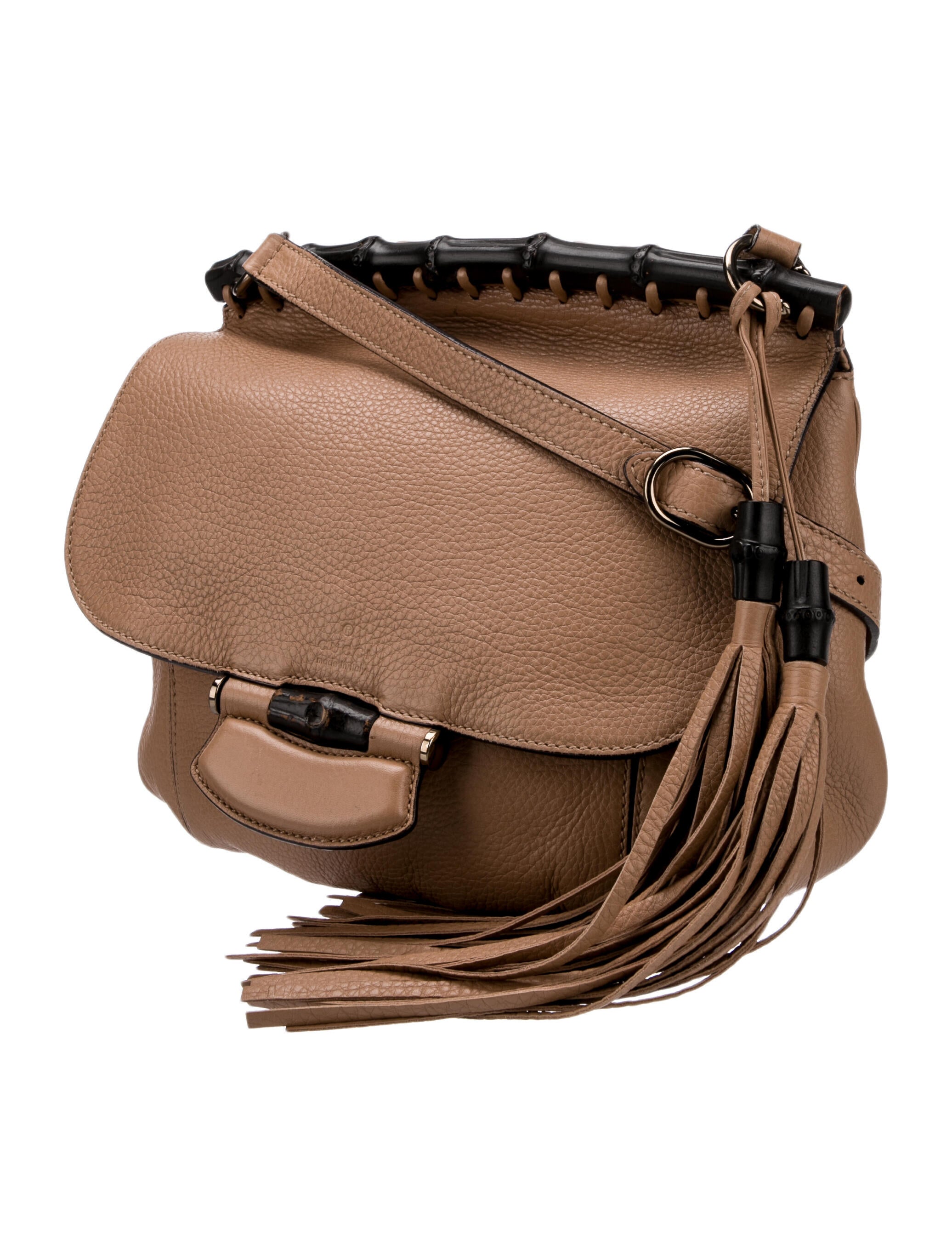 Gucci Medium Nouveau Fringe Crossbody Bag Brown Crossbody Bags