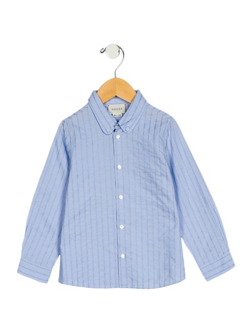 Gucci Toddler Boys' GG Logo Button-Up Shirt