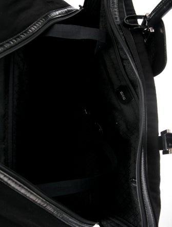 Gucci Leather-Trimmed Canvas Duffle Bag