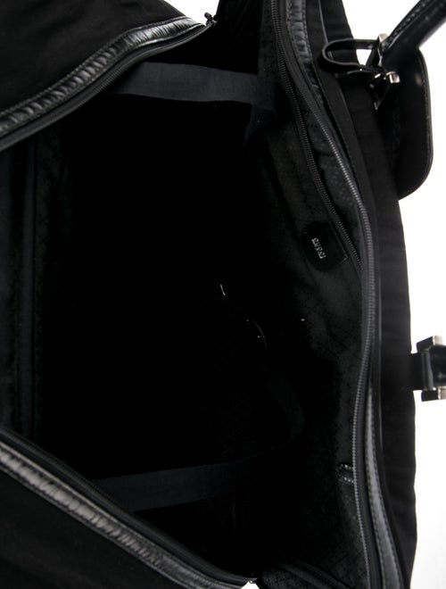 Gucci Leather-Trimmed Canvas Duffle Bag