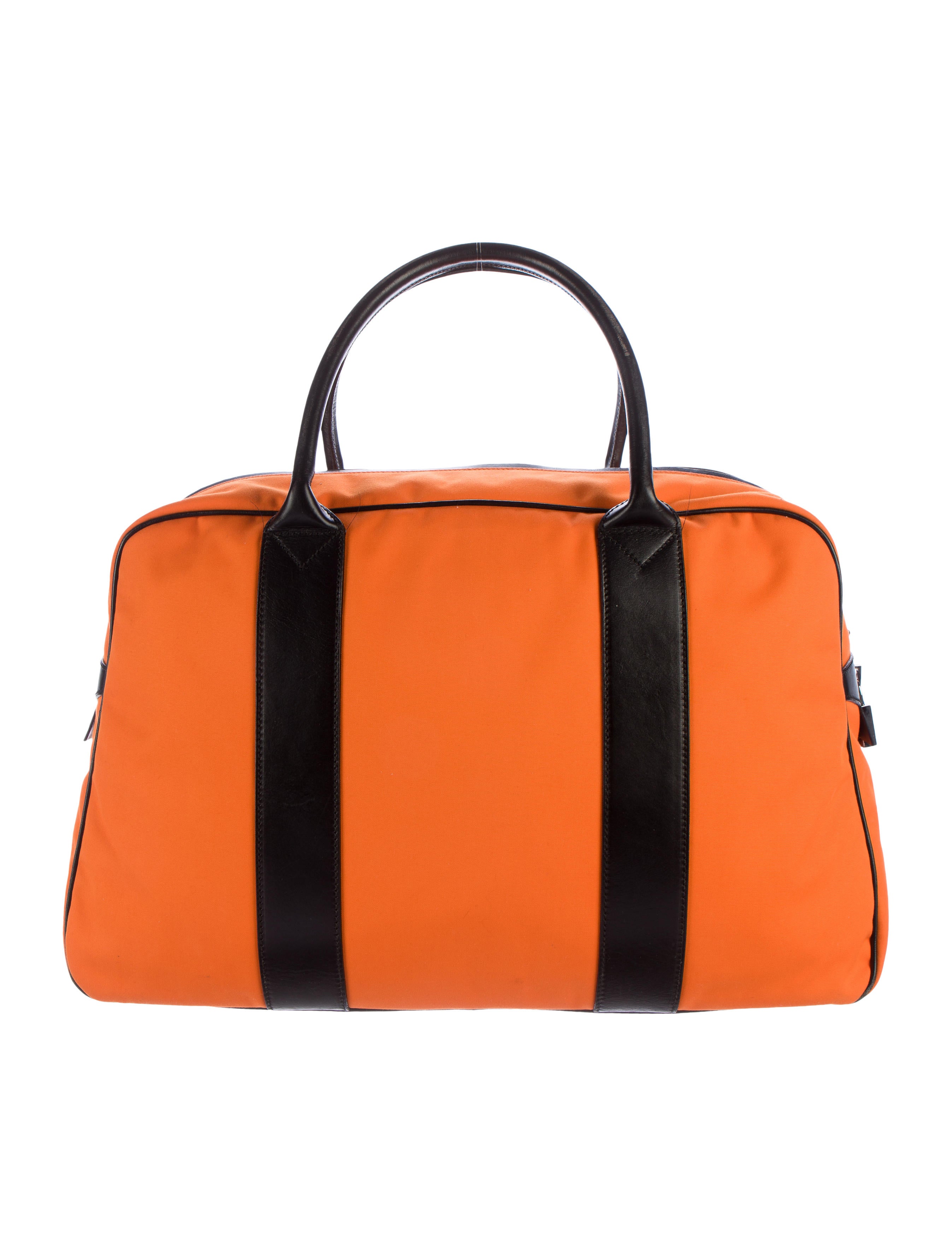 Gucci LeatherTrimmed Nylon Duffle Bag Bags GUC132673 The RealReal