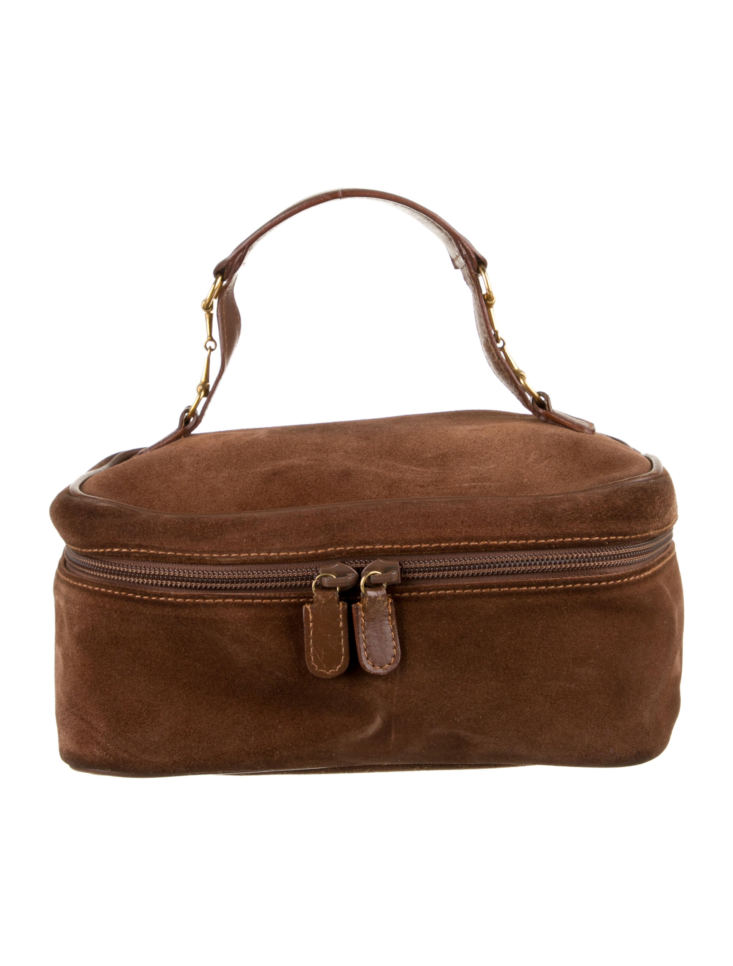 Gucci Suede Horsebit Cosmetic Bag