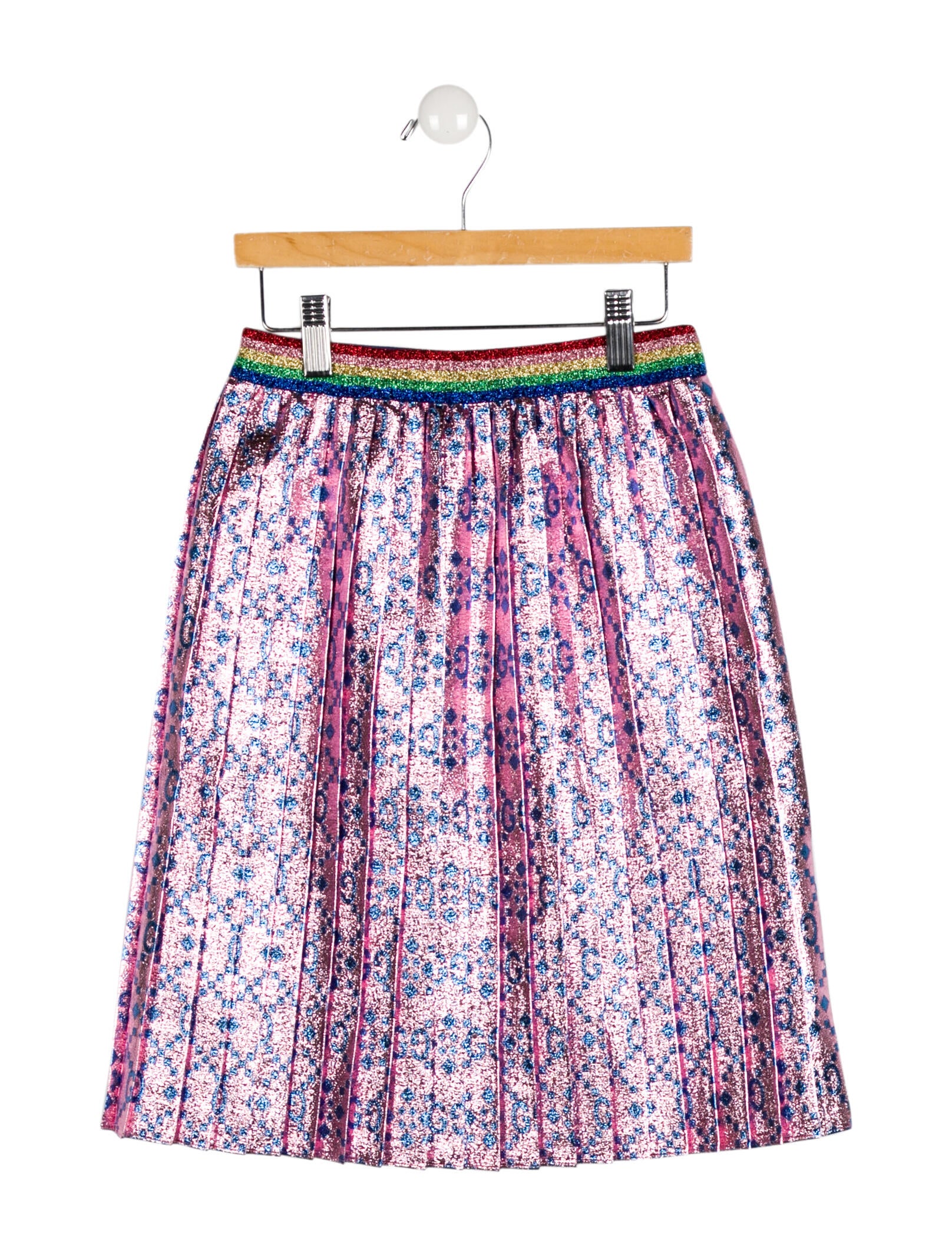 GUCCI★素敵！PINK WOOL PLEATED TIGER EMBELLISHED SKIRT Get the Look: Beyoncé's New York City Gucci GG Logo Cap