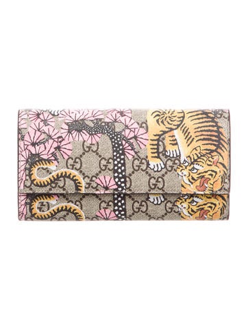 Gucci GG Supreme Bengal Continental Wallet