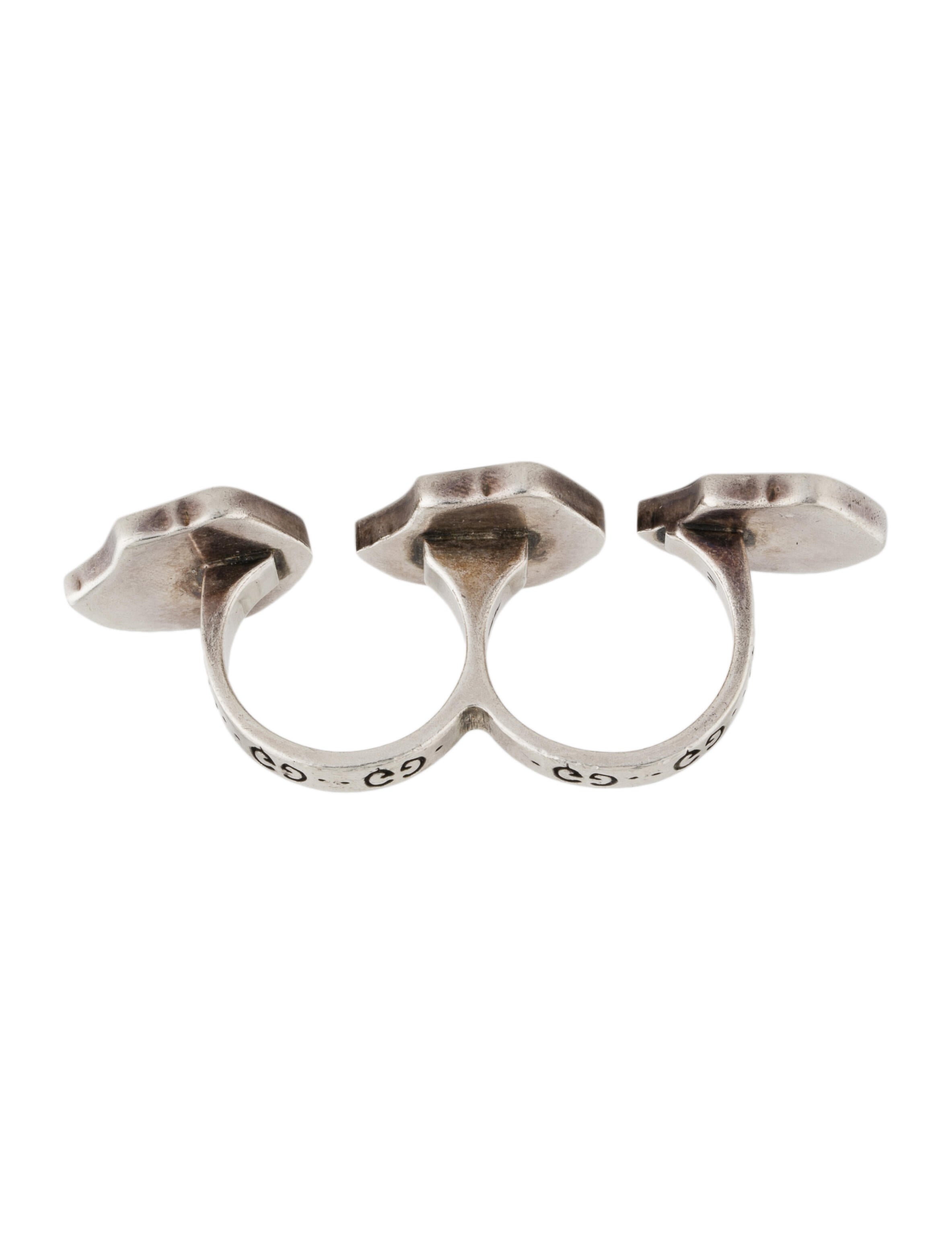 Gucci Ghost Skull Double Finger Ring