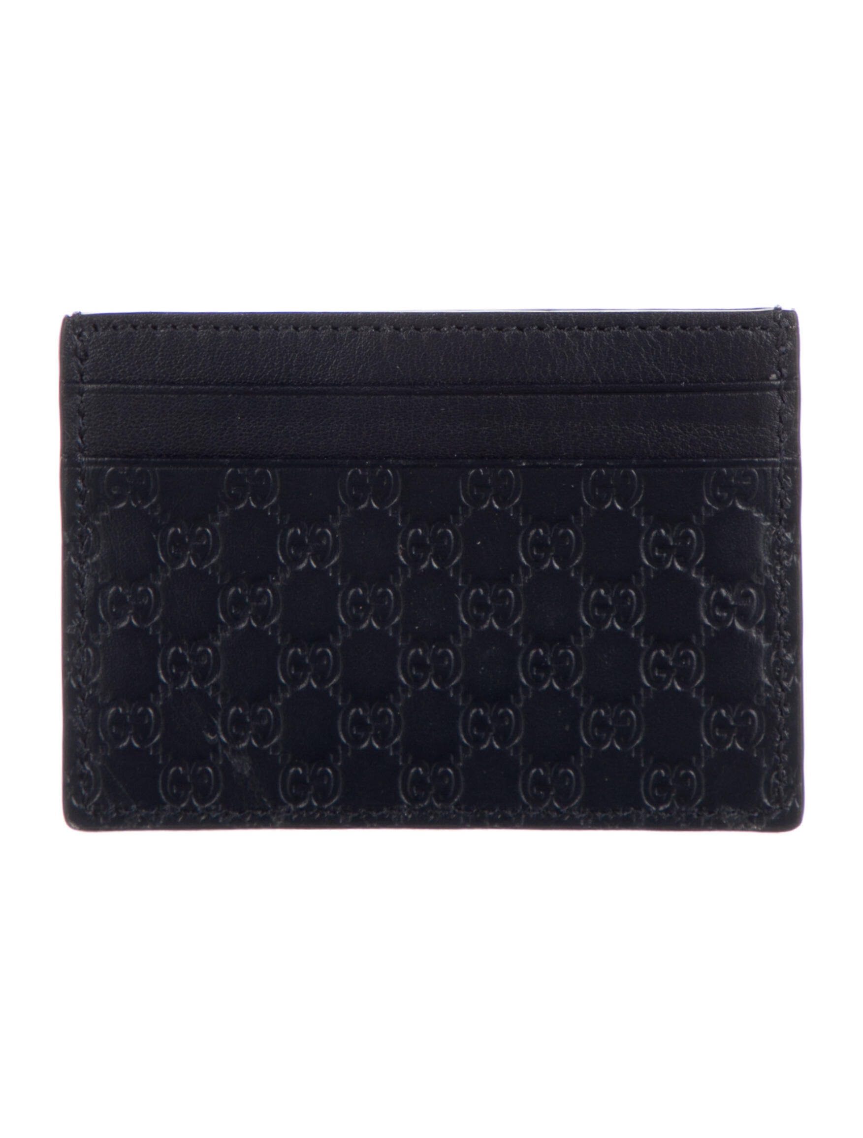 Gucci Leather Card Holder Blue Wallets, Accessories GUC1346534