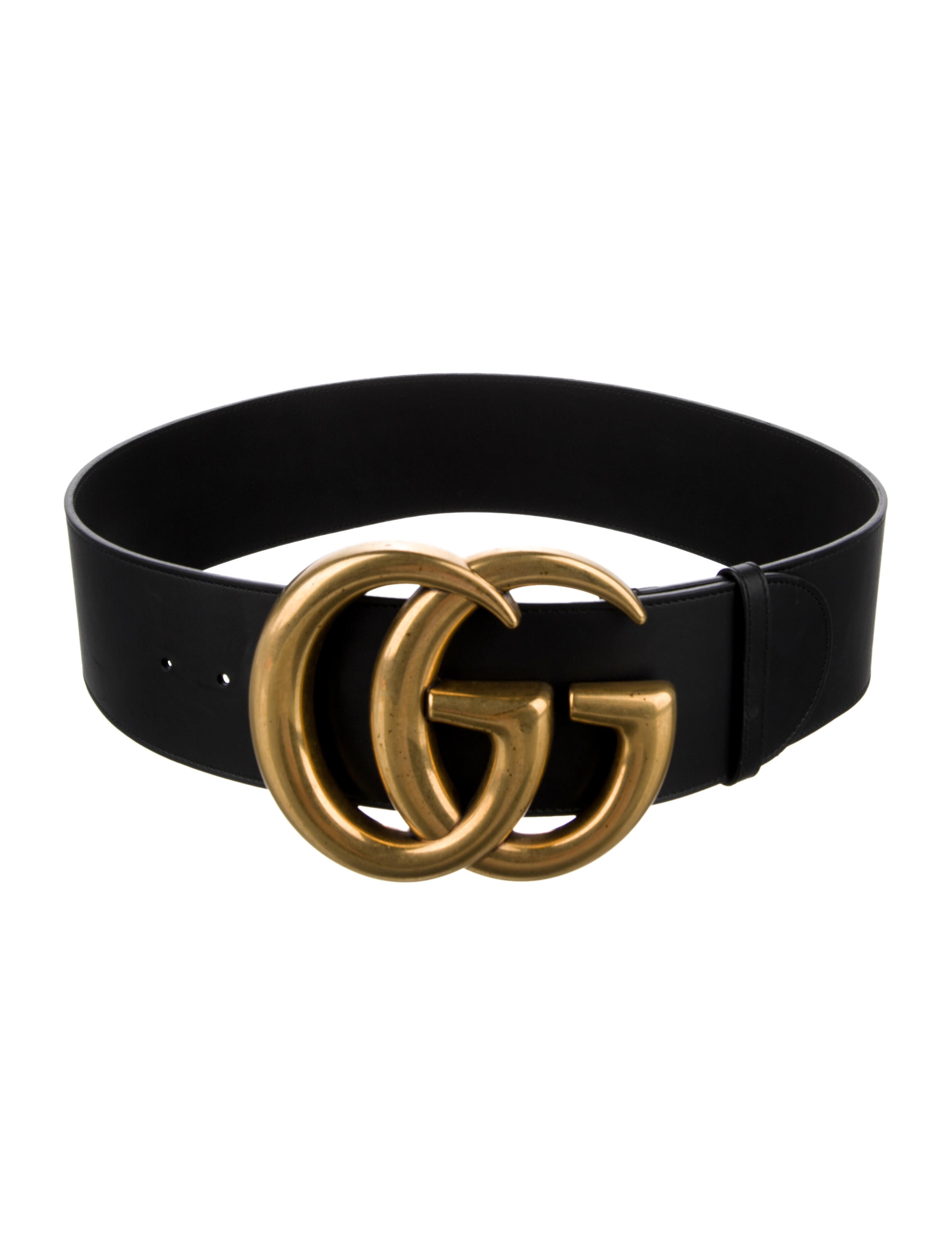 Gucci Double G Logo Wide Belt Black Belts, Accessories GUC1348793