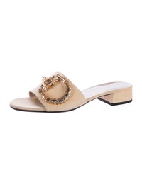 gucci crystal embellished slides