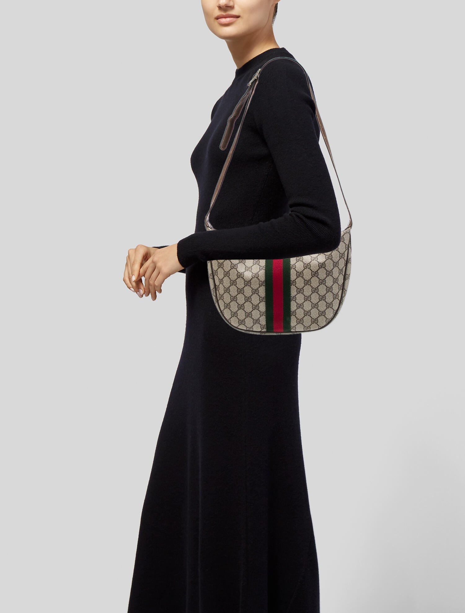 Gucci GG Supreme Shoulder Bag Neutrals Shoulder Bags, Handbags