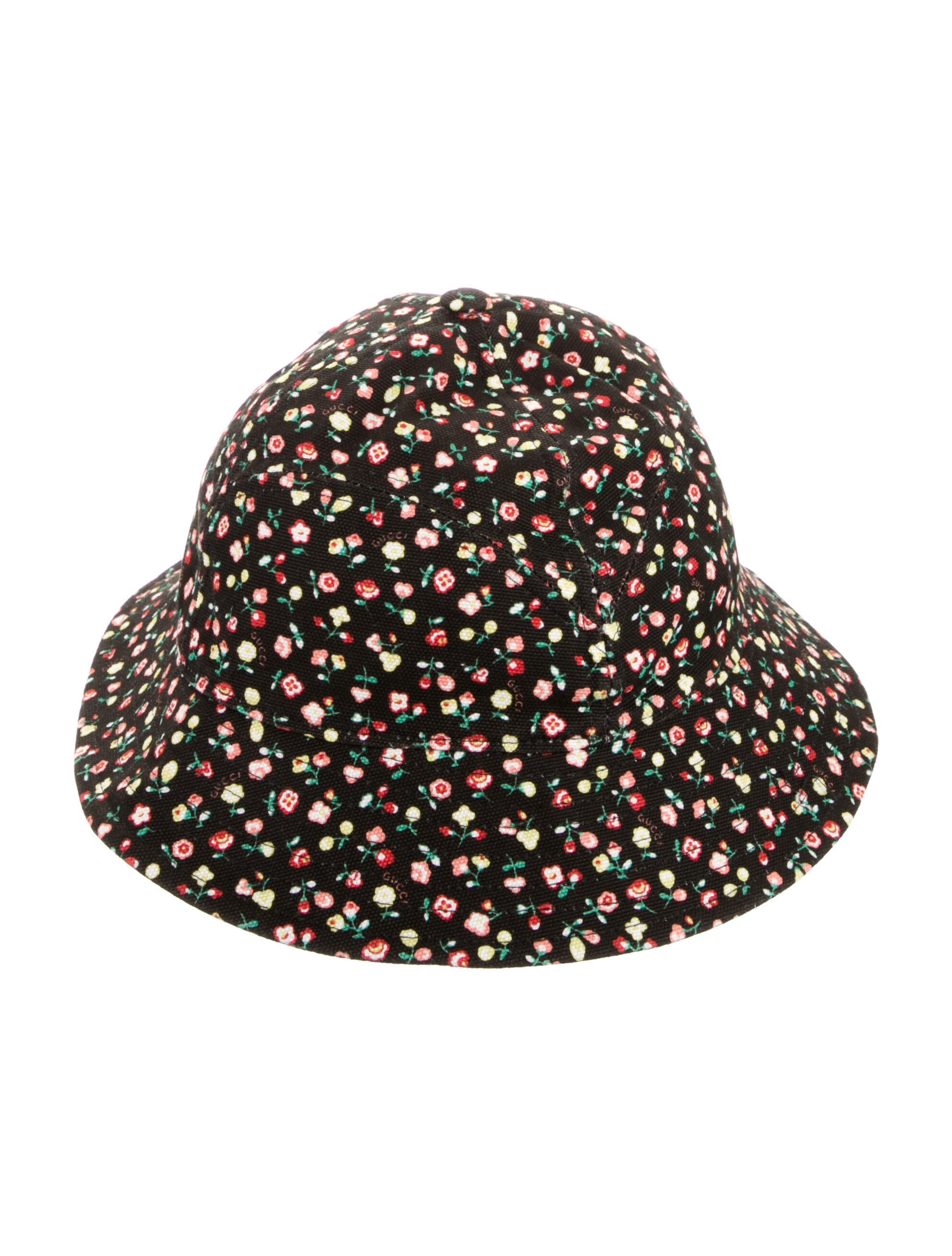 Gucci Patterned Bucket Hat w/ Tags Black Hats, Accessories