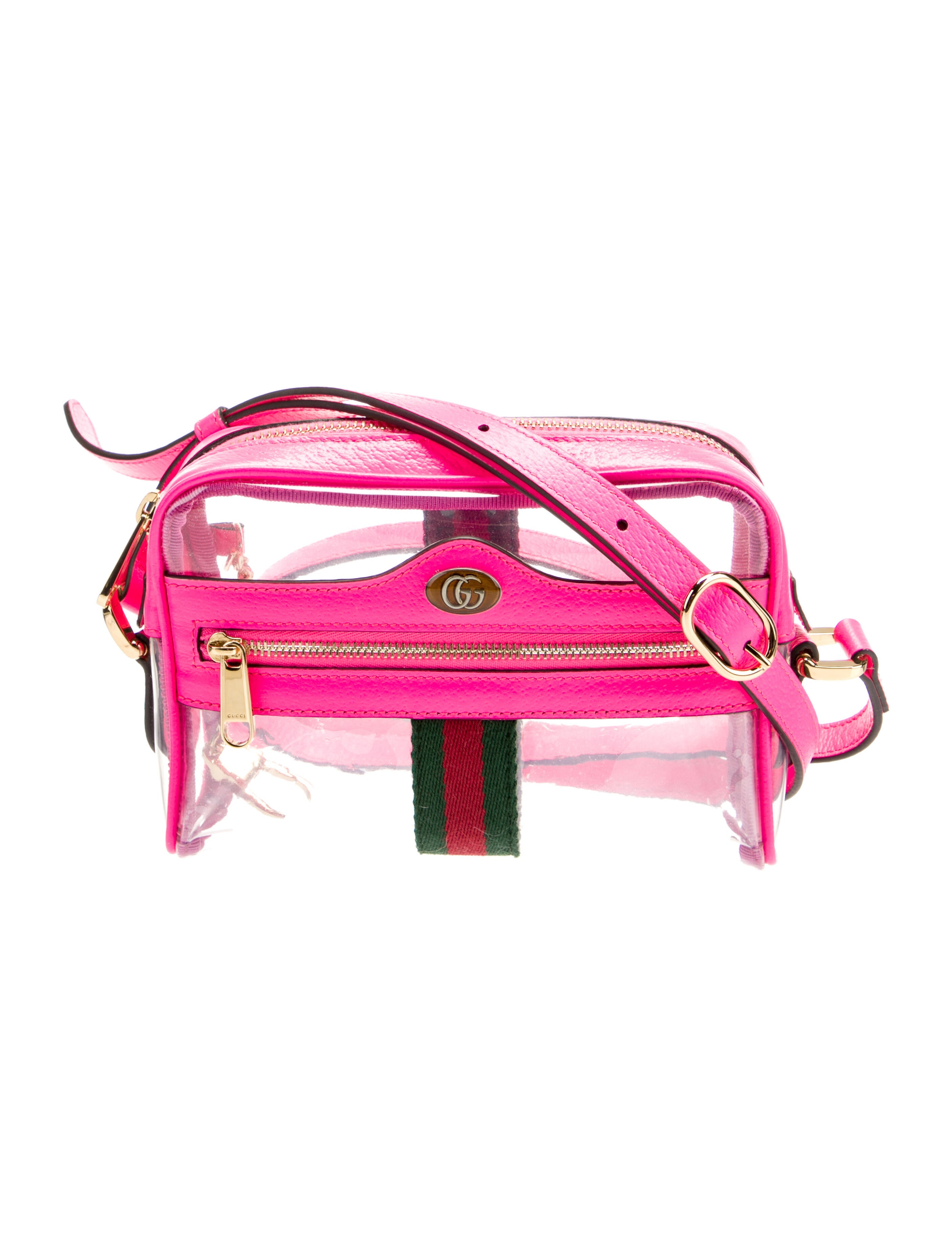 Gucci Mini PVC Ophidia Crossbody Bag Pink Crossbody Bags, Handbags