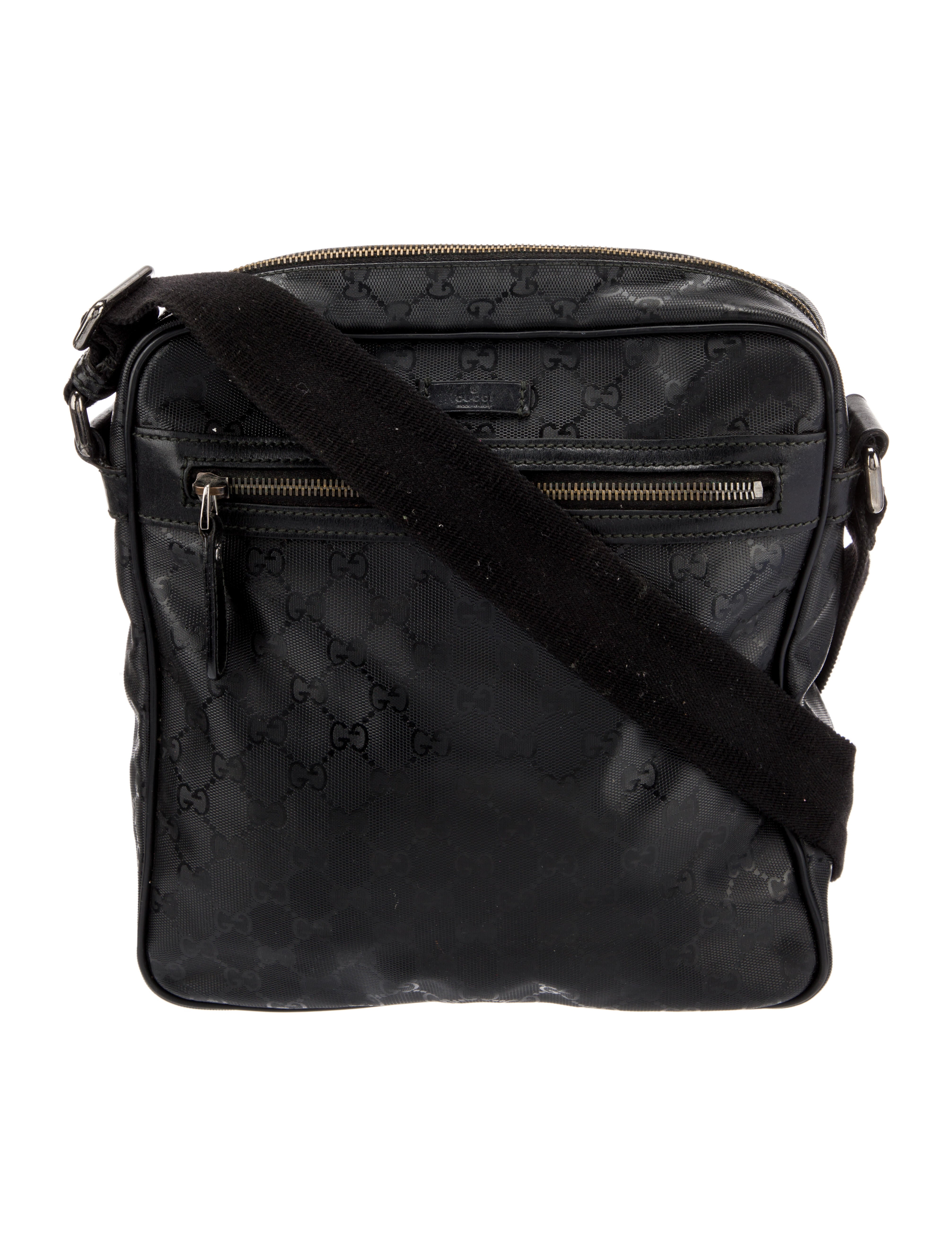 Gucci GG Imprime Messenger Bag Black Crossbody Bags, Handbags