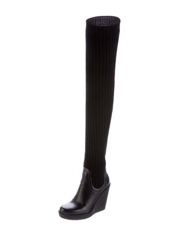 gucci sock boots gucci sock wedge boots shoes guc137442 the realreal gucci sock boots gucci sock wedge boots shoes guc137442 the realreal