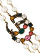 Gucci Faux Pearl & Crystal GG Link Bracelet