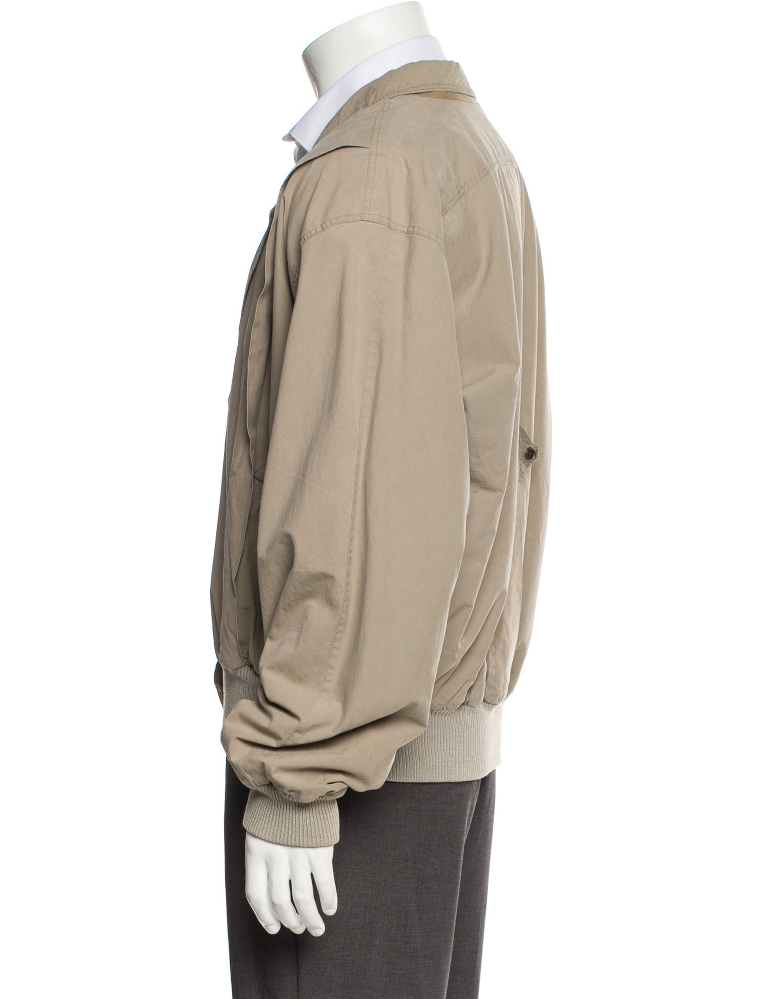 Gucci Lamb Leather Colorblock Pattern Bomber Jacket