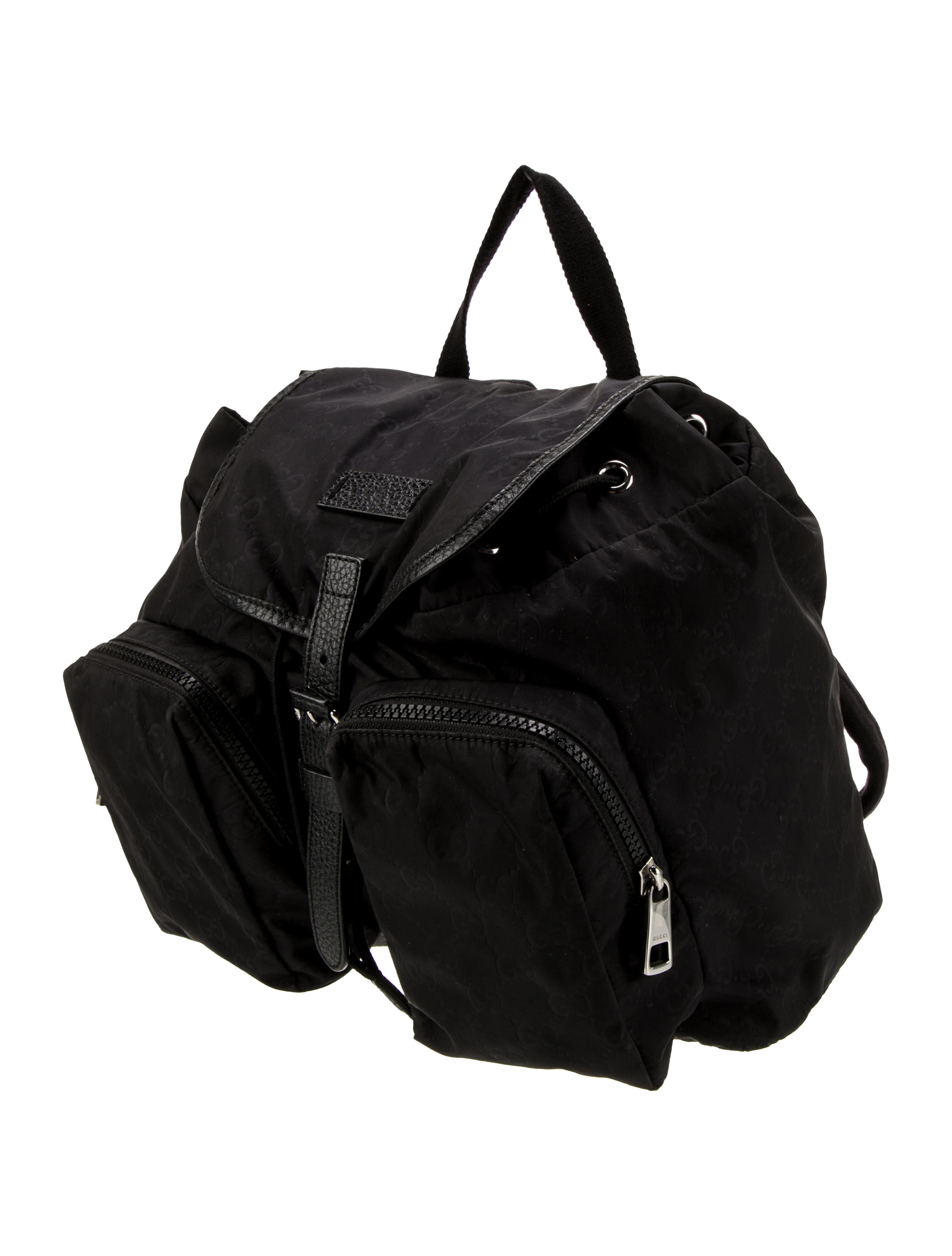 Gucci GG Nylon Backpack w/ Tags Black Backpacks, Handbags