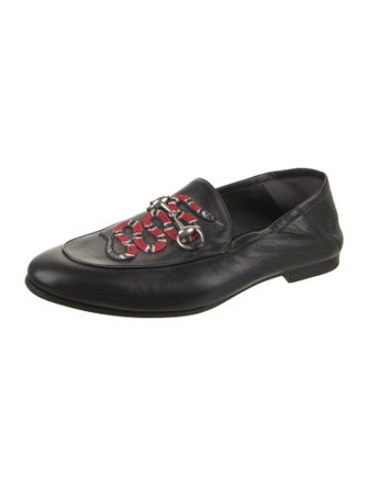 Gucci Leather Printed Loafers
