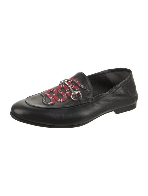 Gucci Leather Printed Loafers