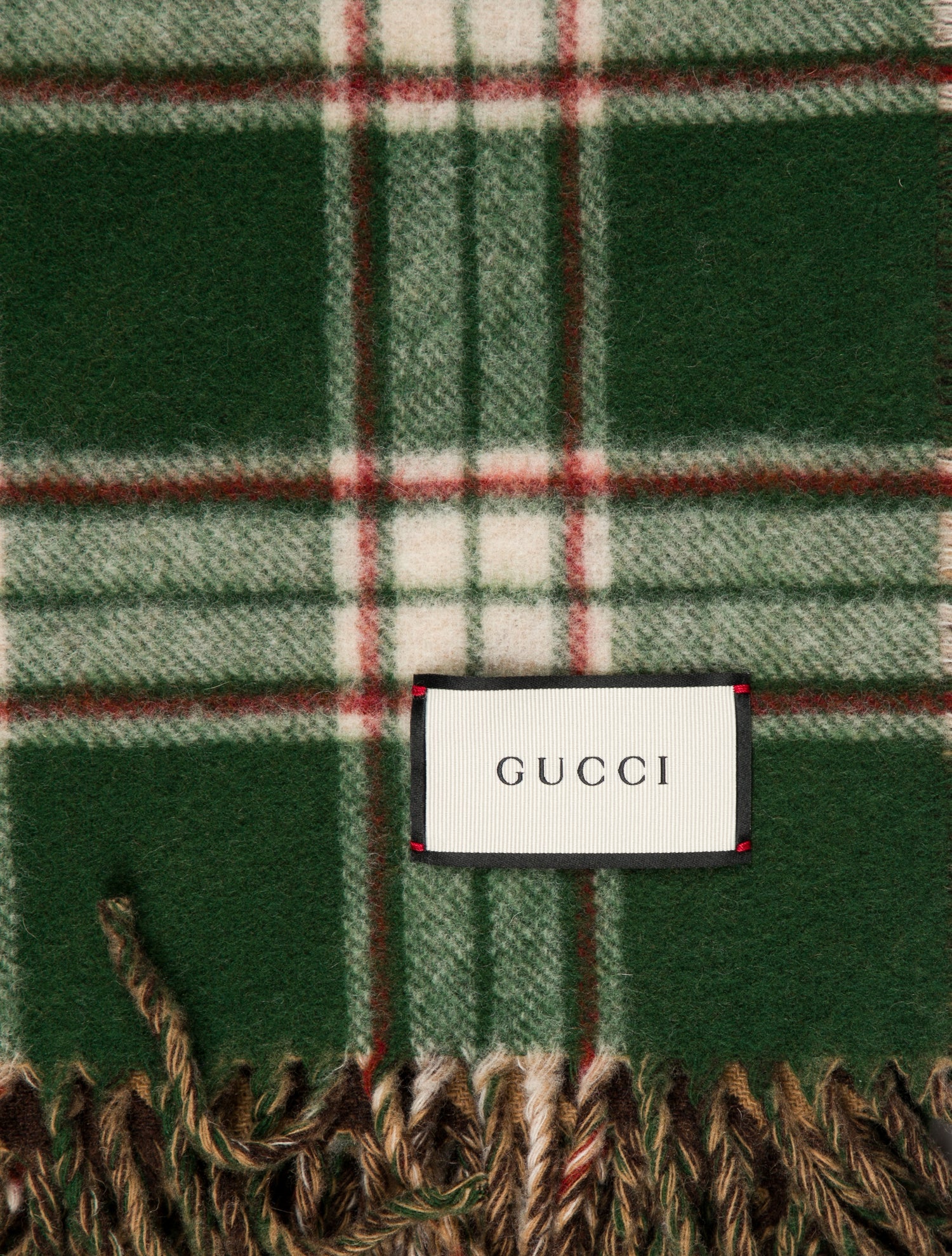 Gucci GG & Check Throw Blanket Brown GUC1394418 The RealReal