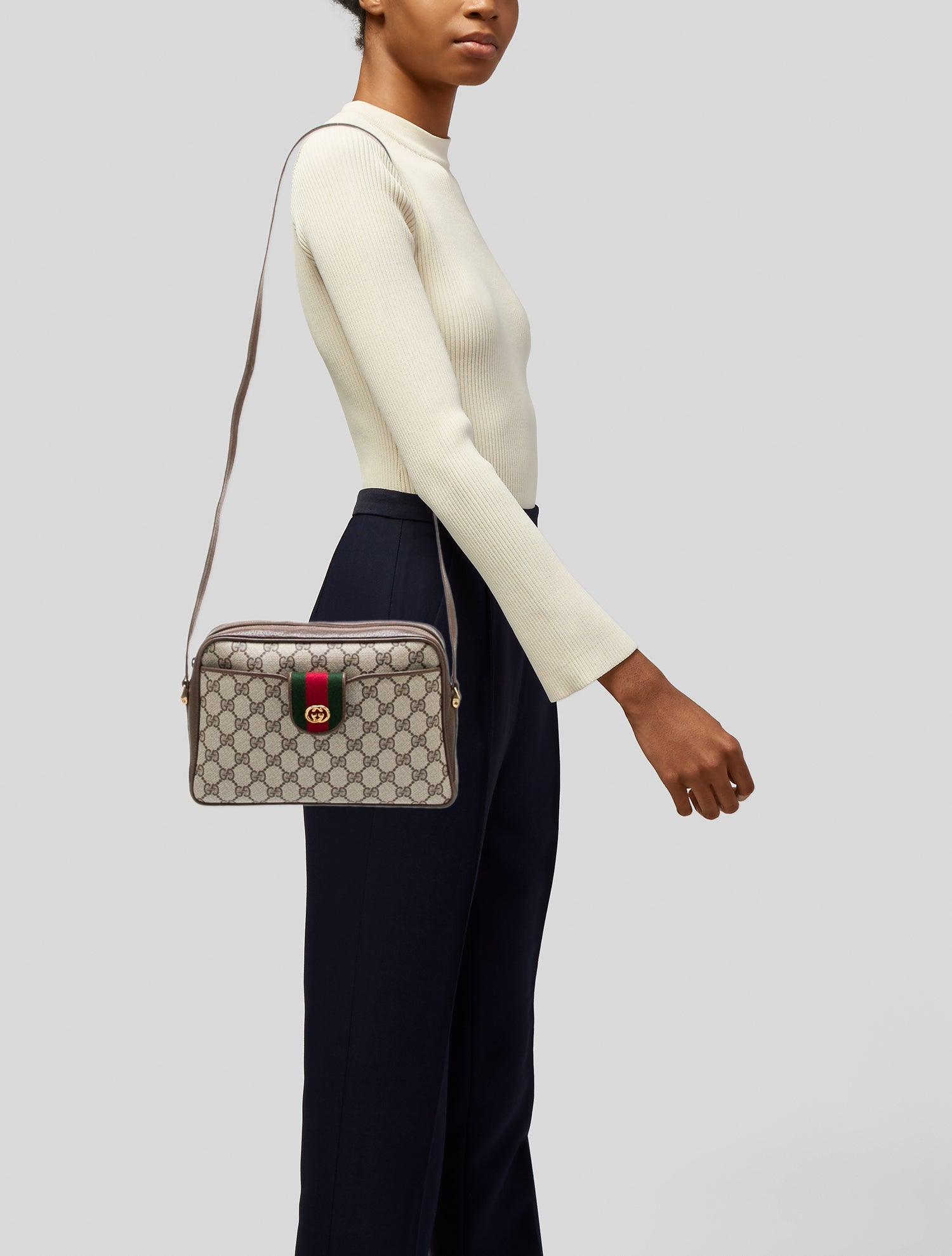 Gucci GG Supreme Ophidia Crossbody Bag Neutrals Crossbody Bags