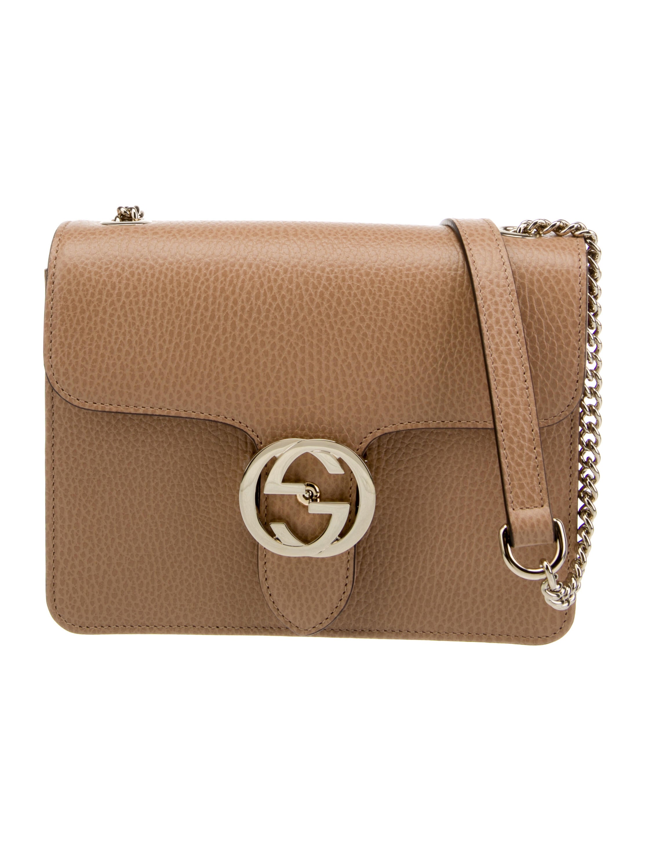 Gucci Small Dollar Interlocking G Shoulder Bag Black Shoulder Bags