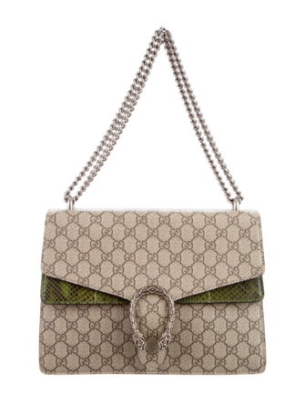 Gucci Dionysus GG Supreme Python Shoulder Bag