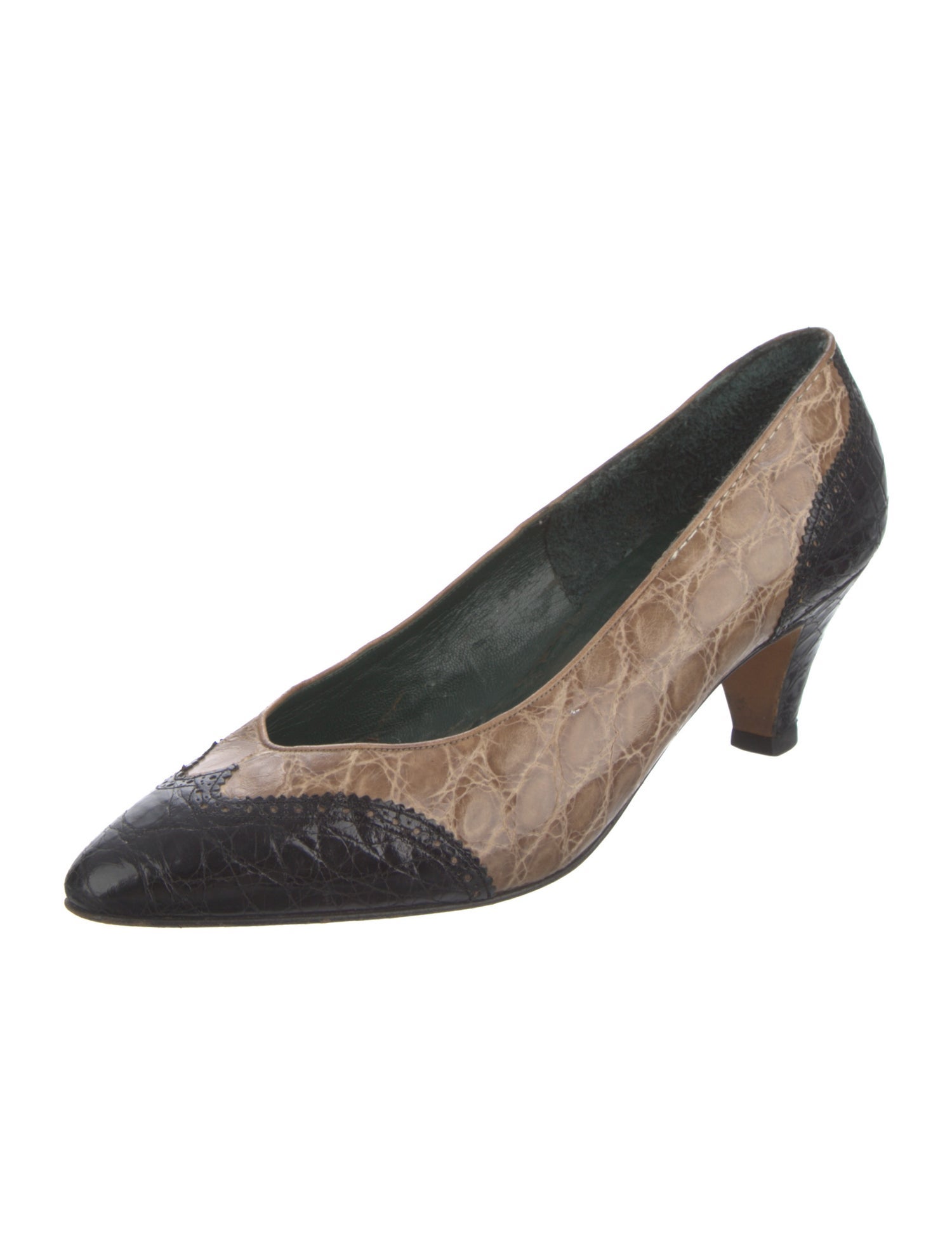 Gucci Leather Printed Pumps