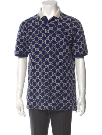 Gucci Printed Collar Polo Shirt
