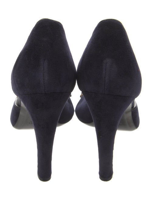 Gucci Velvet Crystal Embellishments Sandals