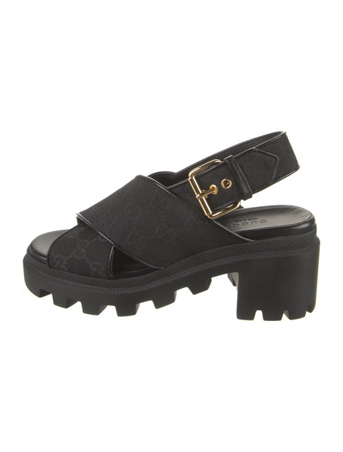 Gucci GG Canvas Canvas Slingback Sandals