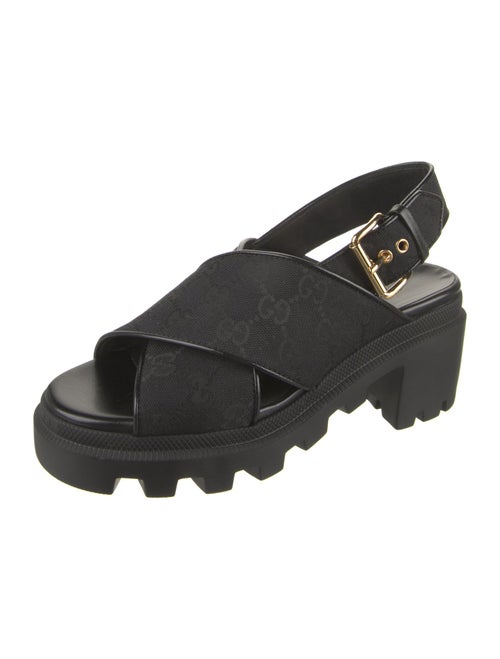 Gucci GG Canvas Canvas Slingback Sandals