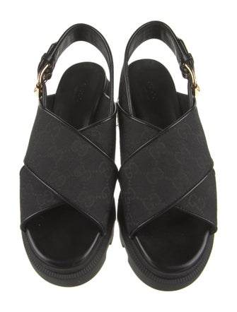 Gucci GG Canvas Canvas Slingback Sandals