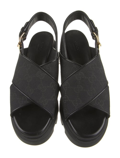 Gucci GG Canvas Canvas Slingback Sandals