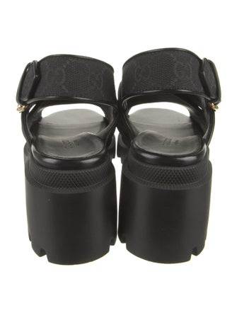 Gucci GG Canvas Canvas Slingback Sandals