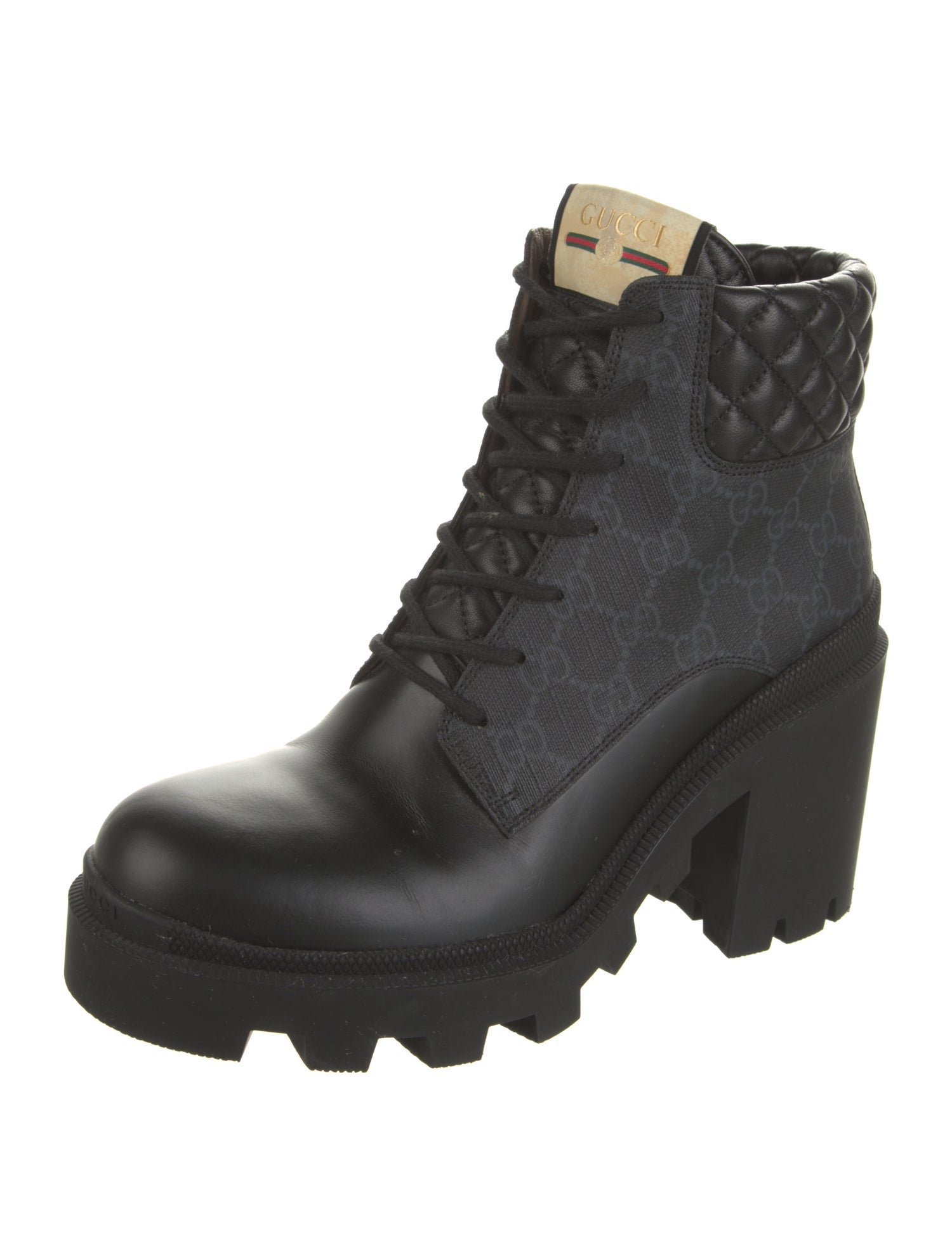 combat boots gucci