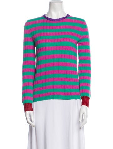 Gucci Knitwear Striped Crew Neck Sweater M
