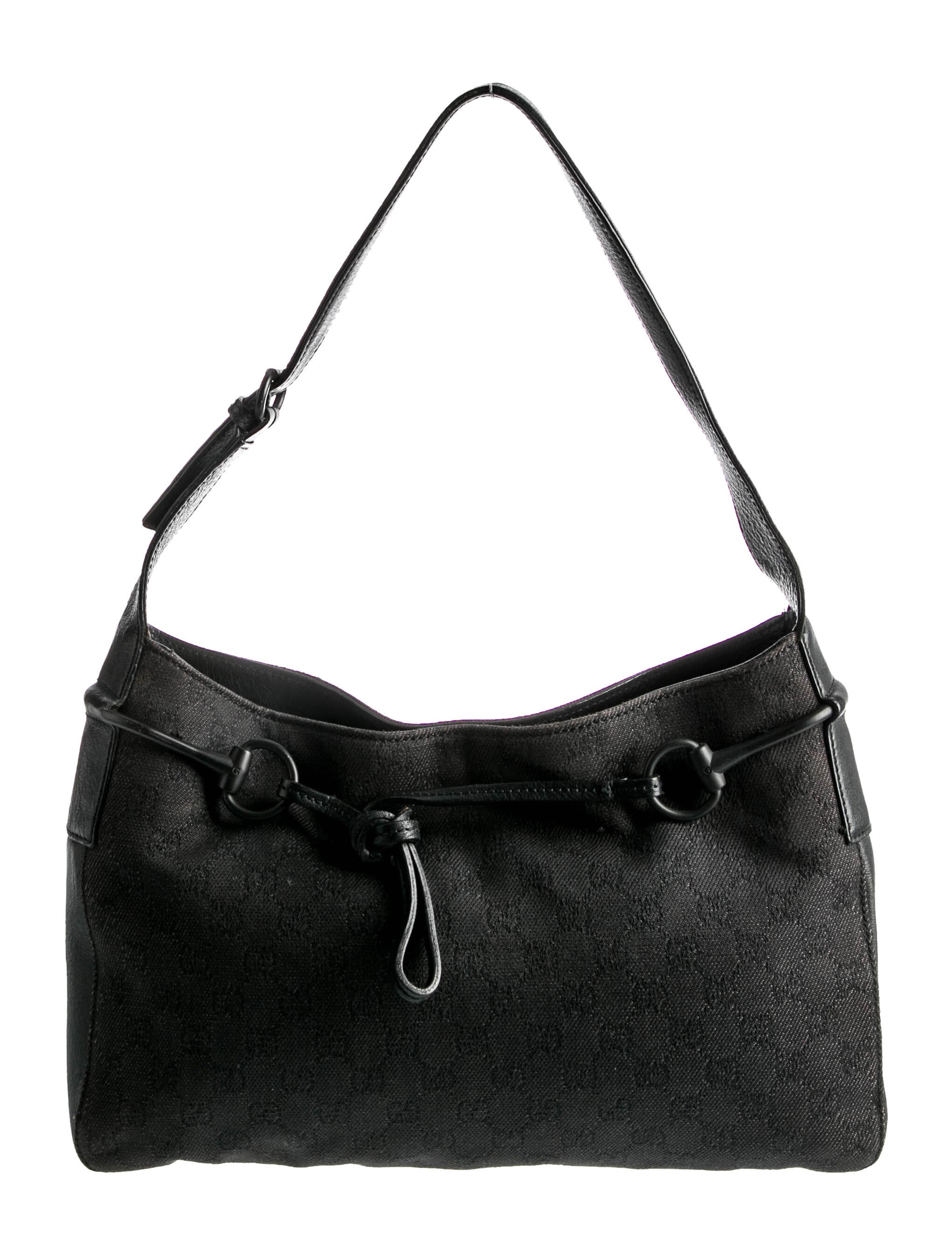 Gucci GG Canvas Shoulder Bag Black Shoulder Bags, Handbags