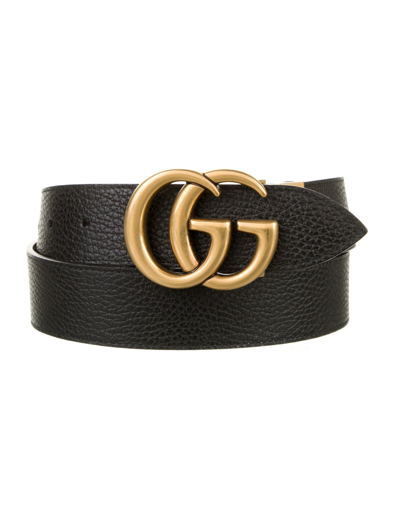 Gucci Leather ChainLink Belt Black Belts, Accessories GUC1431904