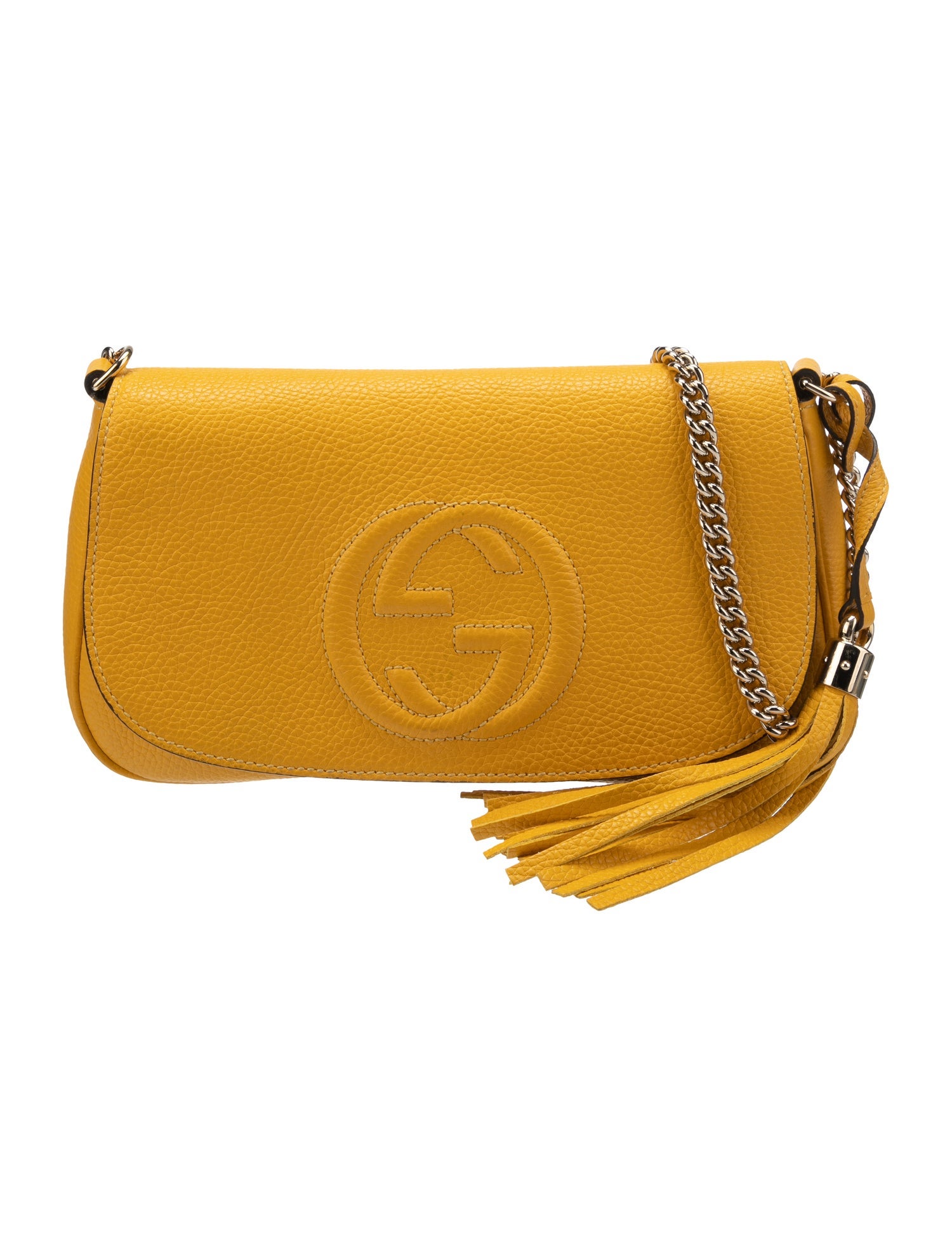Gucci Medium Soho Flap Crossbody Bag Yellow Crossbody Bags, Handbags