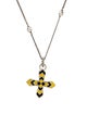 Gucci Enamel Cross Pendant Necklace