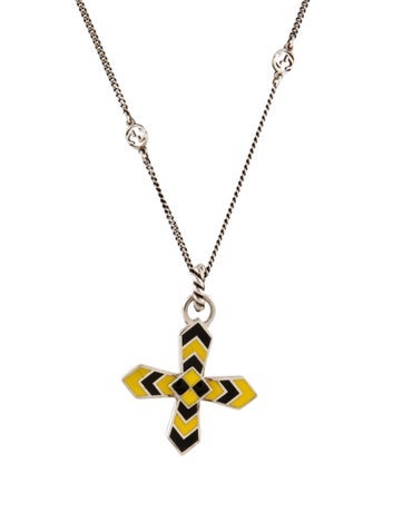 Gucci Pendant Necklace Enamel Cross