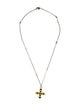 Gucci Enamel Cross Pendant Necklace