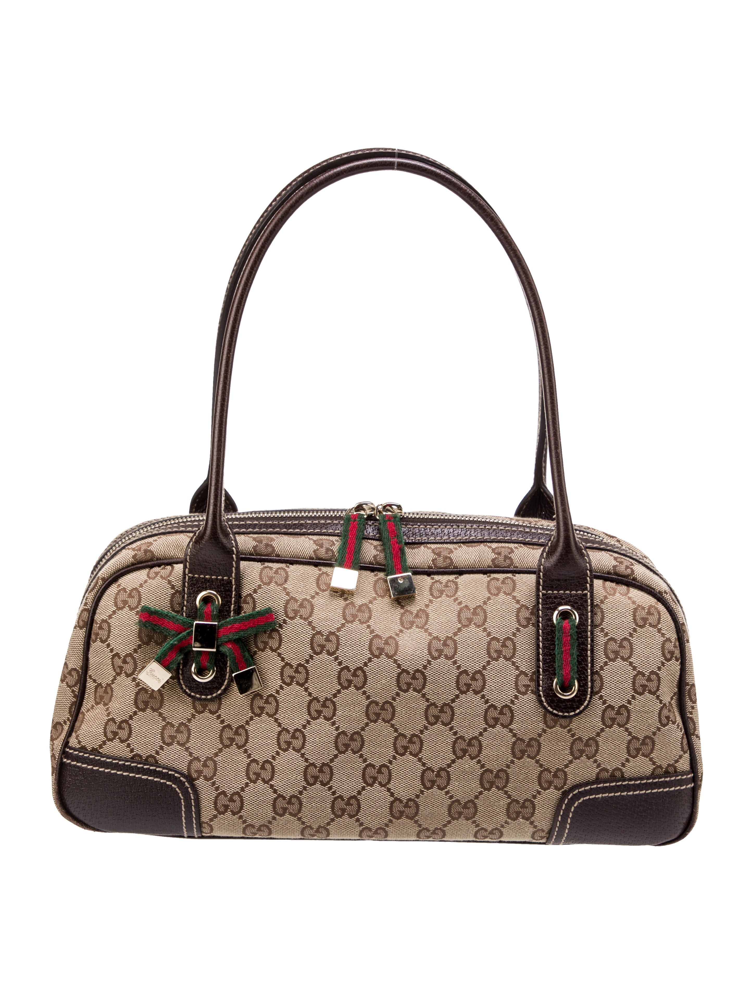 Gucci GG Canvas Princy Boston Bag Neutrals Shoulder Bags, Handbags