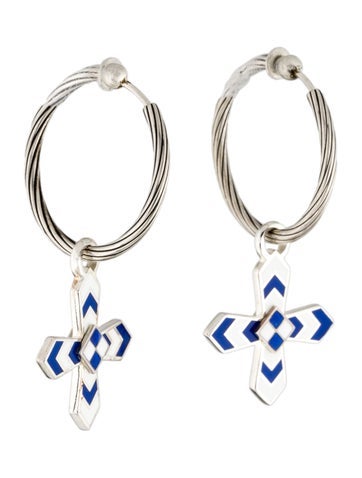 Gucci Hoop Cross Motif Earrings