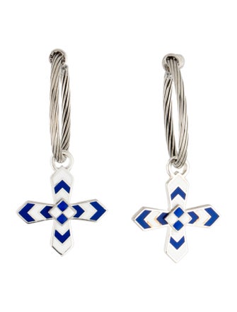 Gucci Cross Motif Hoop Earrings