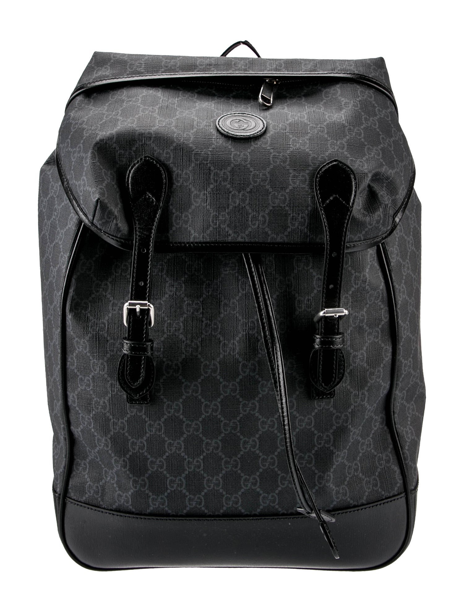 Gucci GG Supreme Medium Interlocking G Backpack Black Backpacks