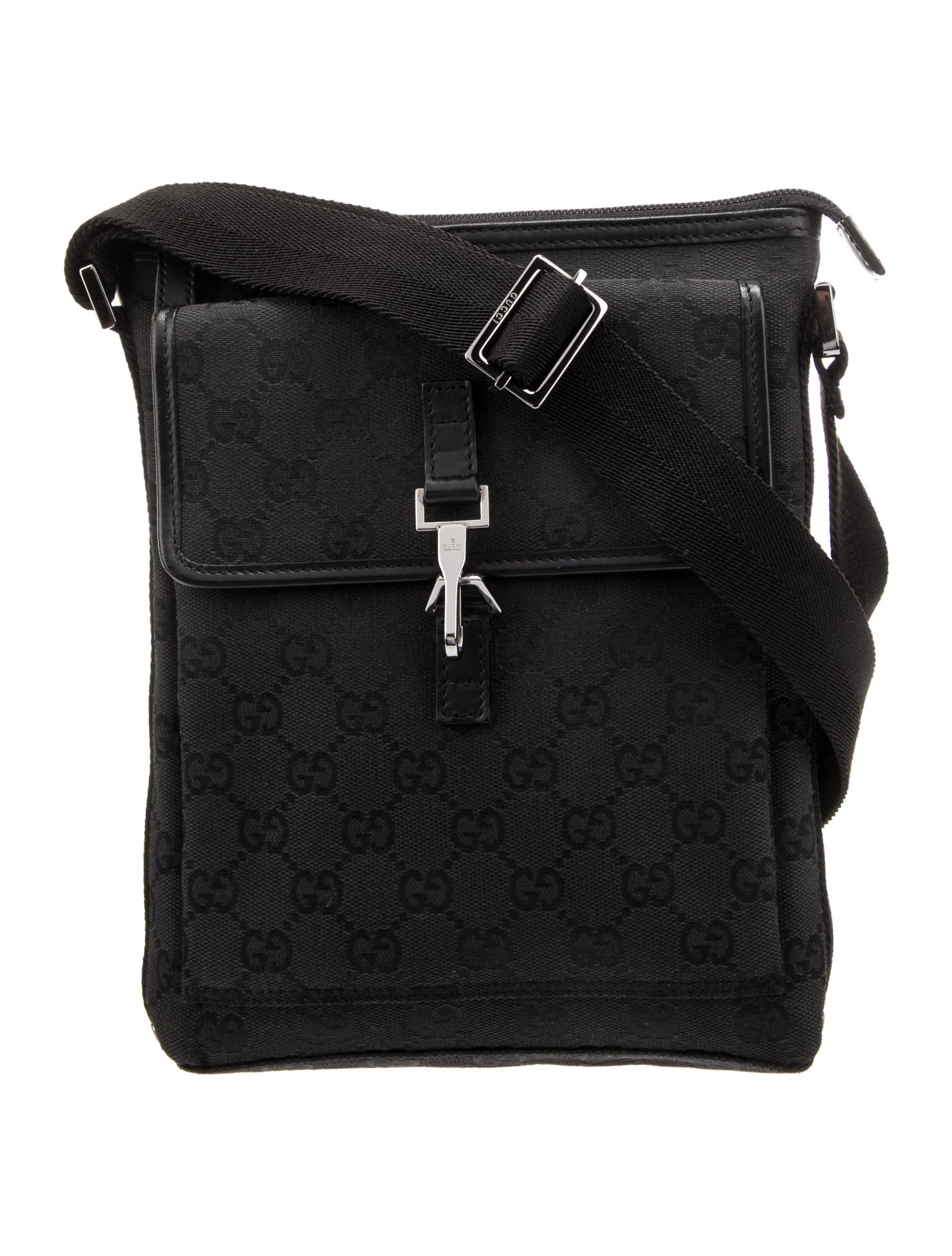 Gucci GG Canvas Messenger Bag Black Crossbody Bags, Handbags GUC1438776 The RealReal