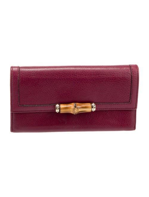 Gucci Bamboo Accent Leather Continental Wallet